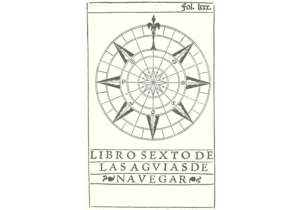 Arte navegar-Pedro Medina-Fernández Córdoba-Incunabula & Ancient Books-facsimile book-Vicent García Editores-7 Compass